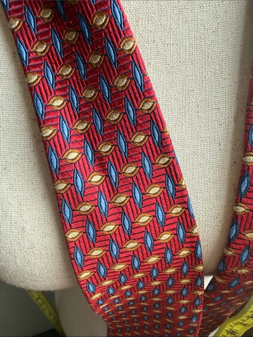 Jos. A. Bank Red Geometric Pattern Men’s Tie